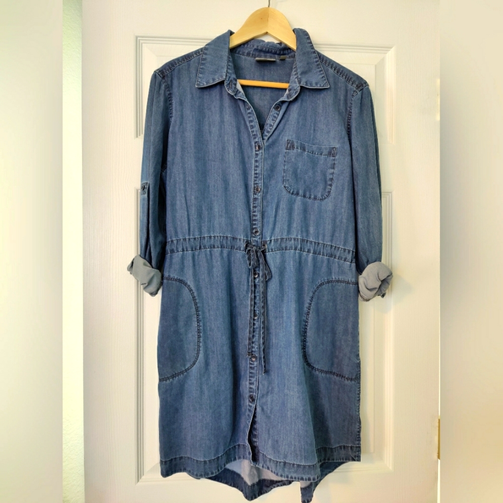 Athleta Denim Shirt Dress